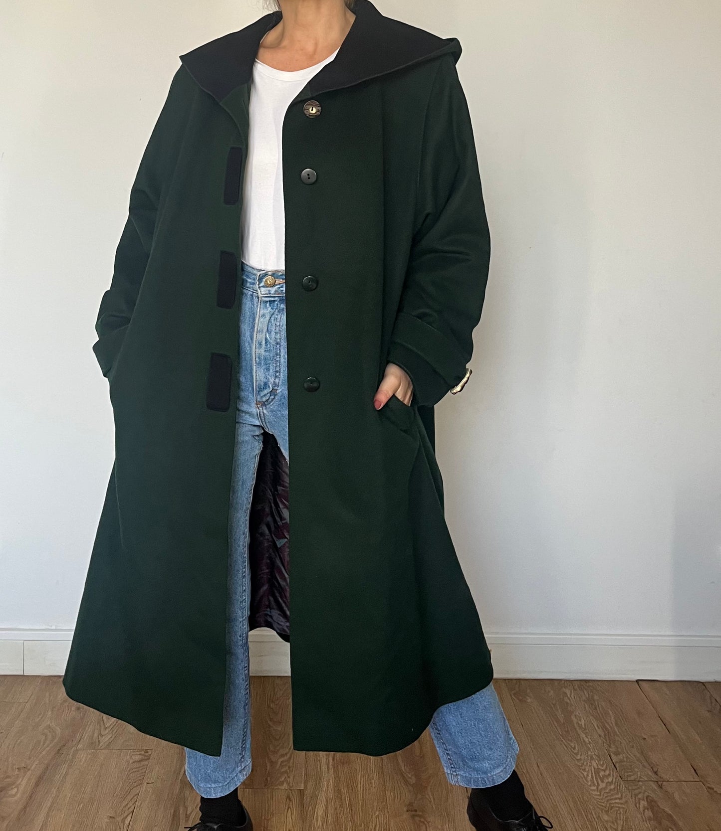 Vintage Austrian Wool Coat with hood