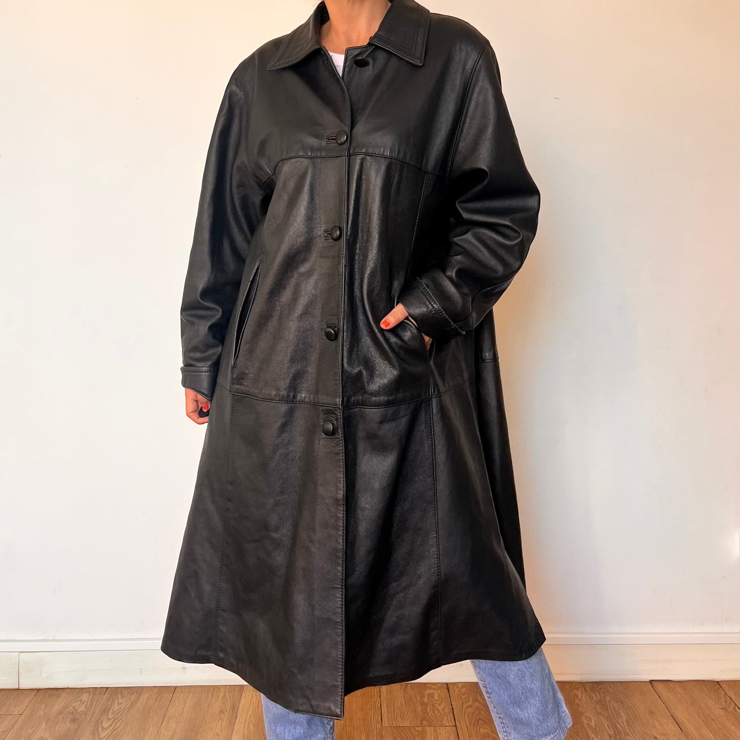 Vintage Leather overcoat