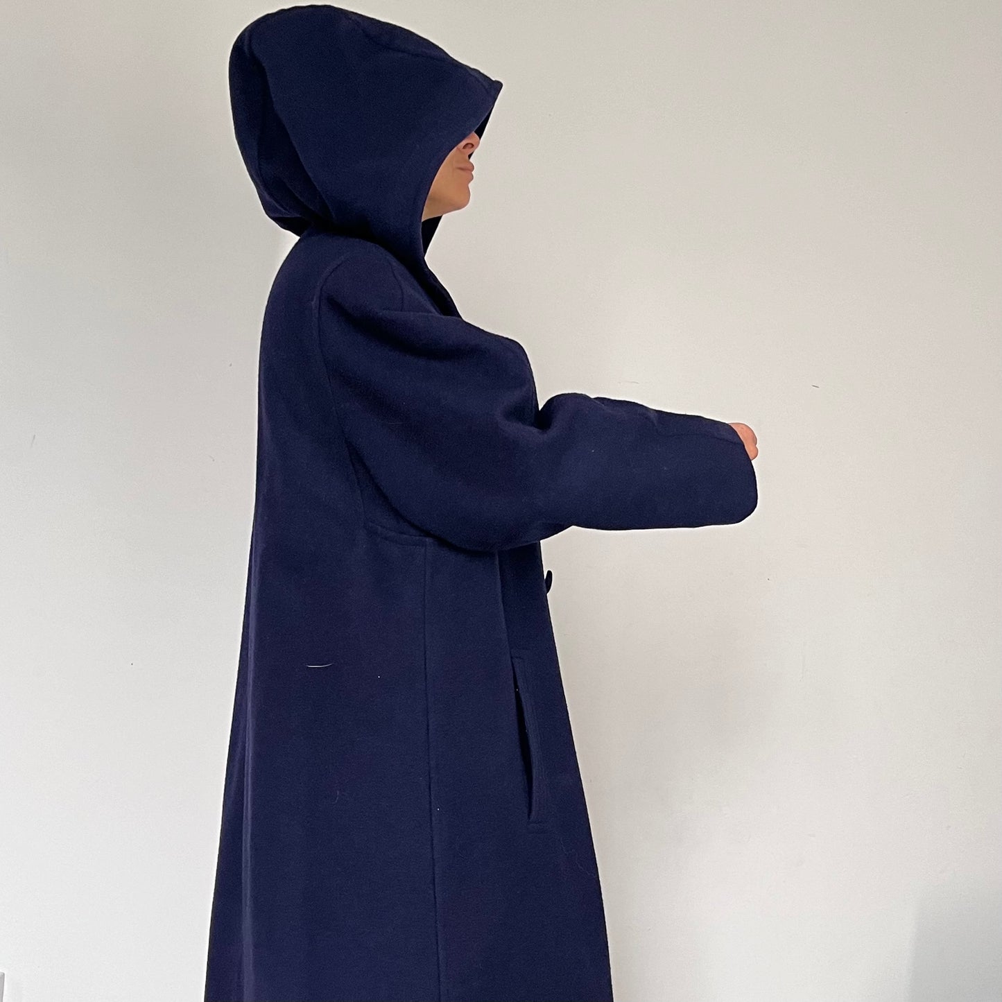 Austrian Wool Long Coat with hood