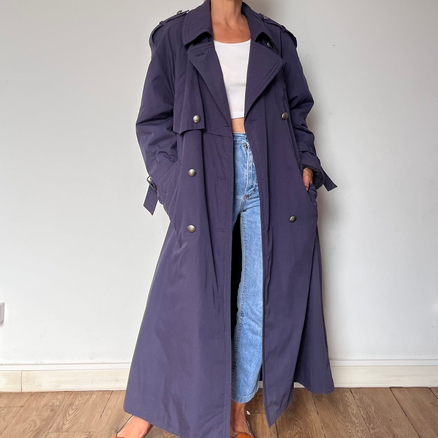 Vintage purple Trench Coat