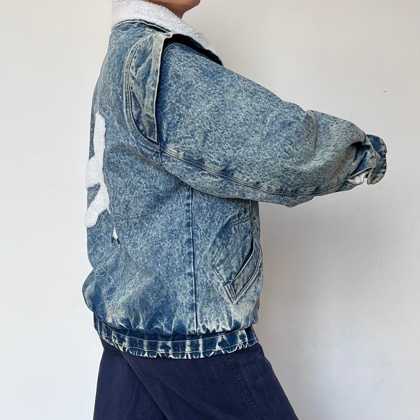 Vintage blue Denim sherpa jacket