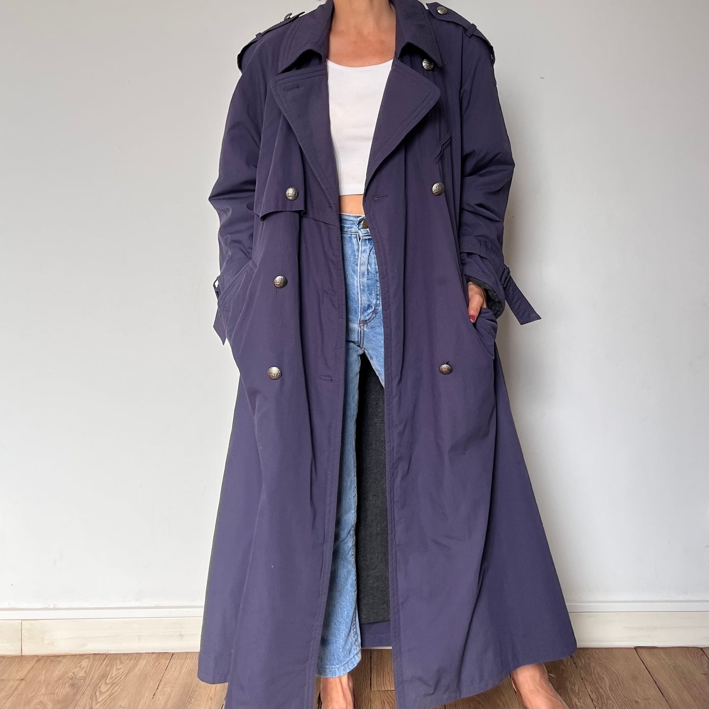 Vintage purple Trench Coat