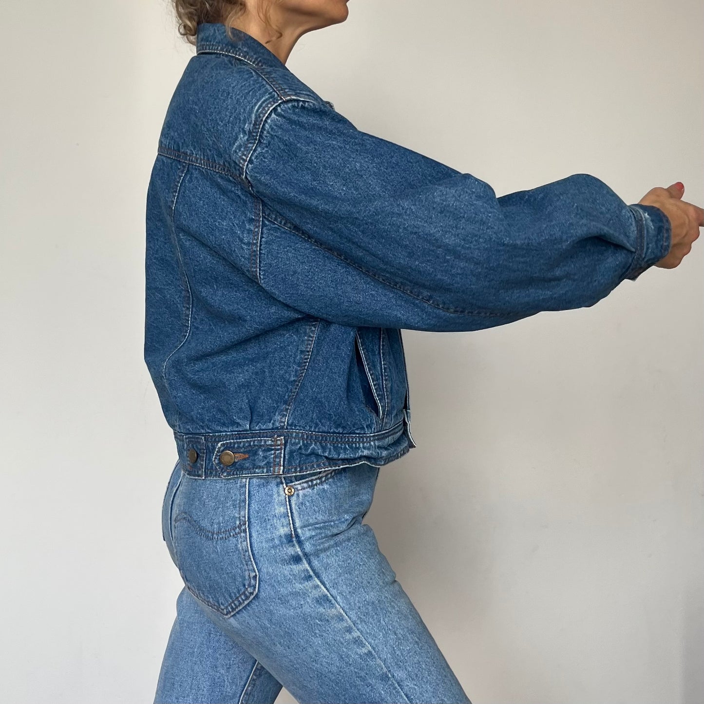 Vintage crop denim jacket