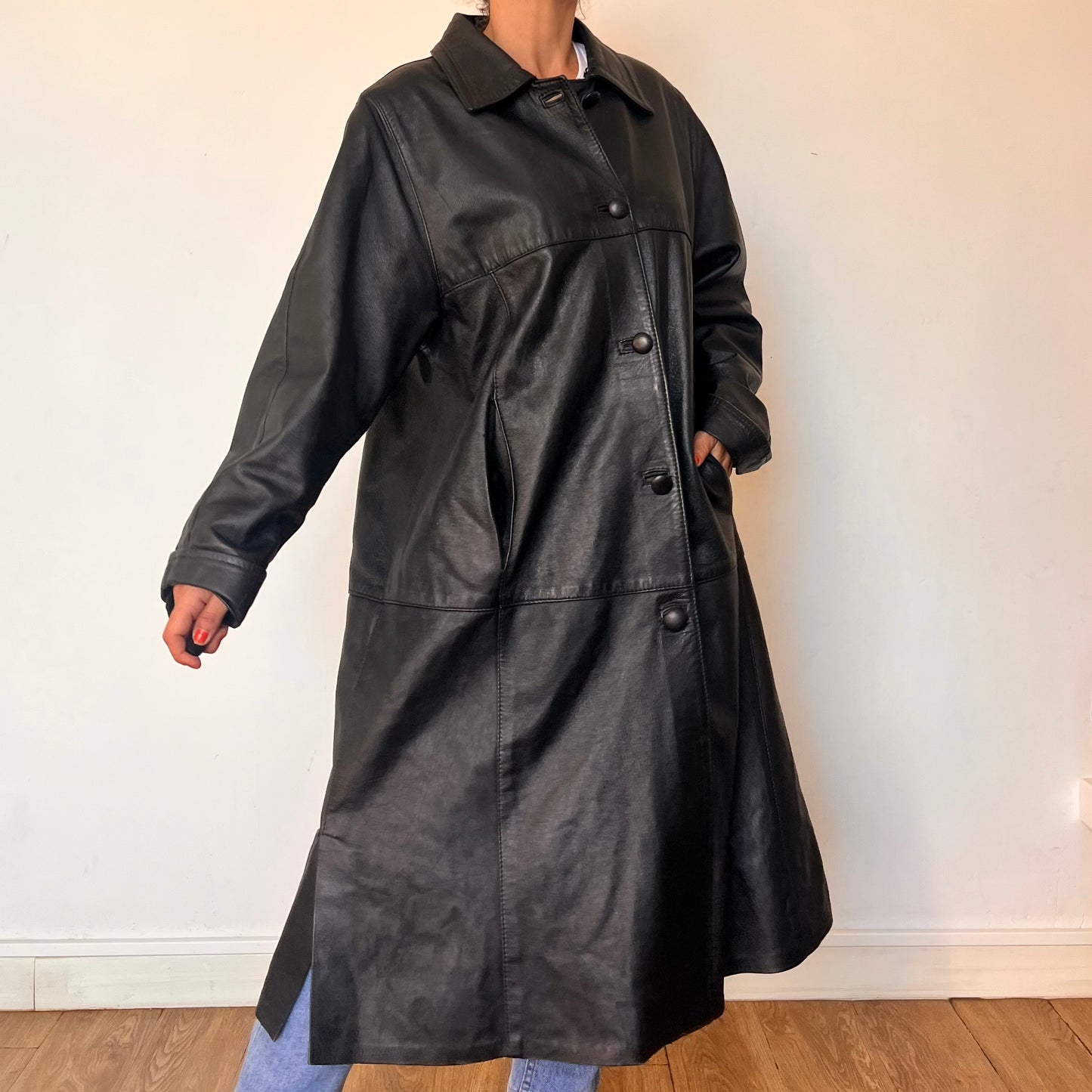 Vintage Leather overcoat