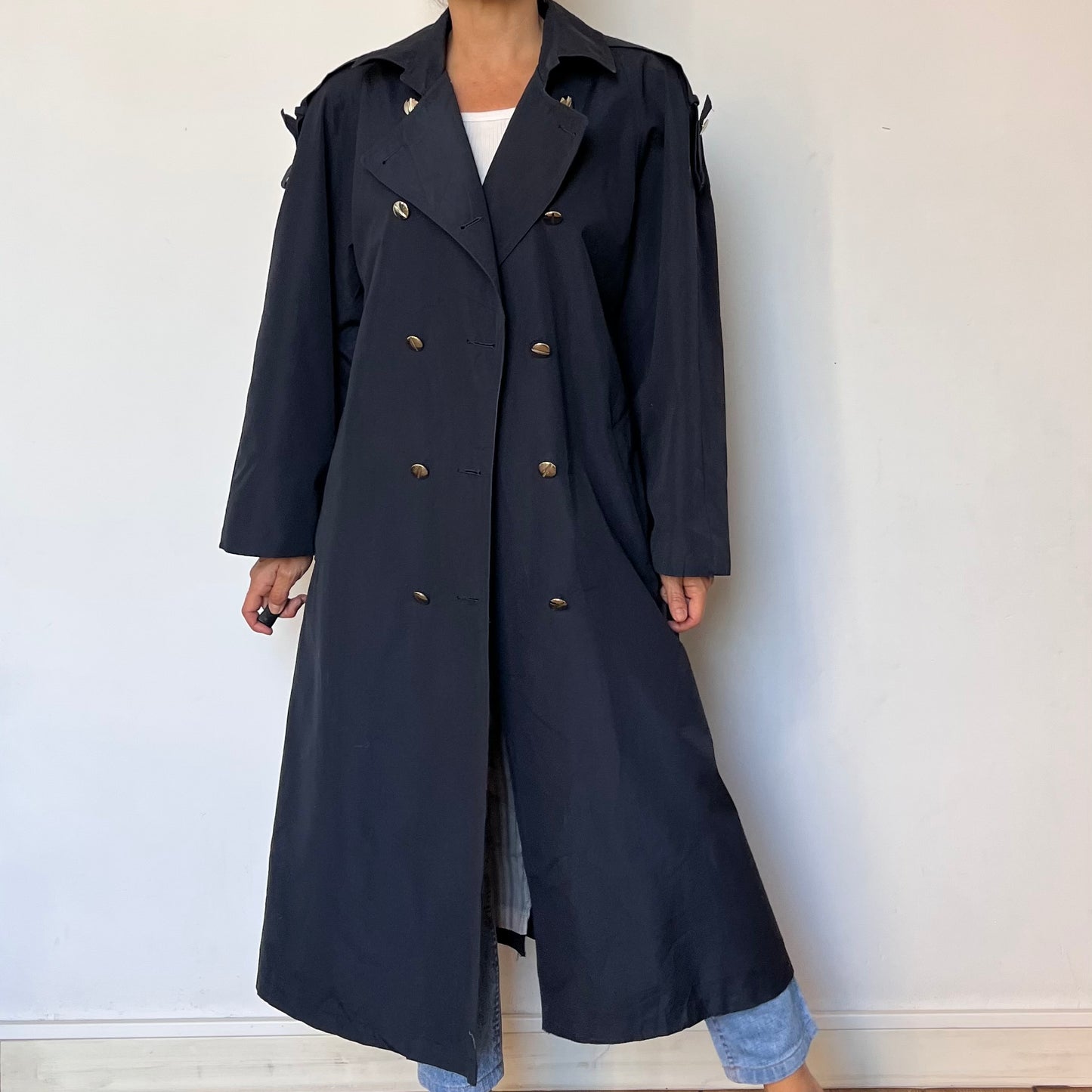 Vintage 1990s blue Trench Coat