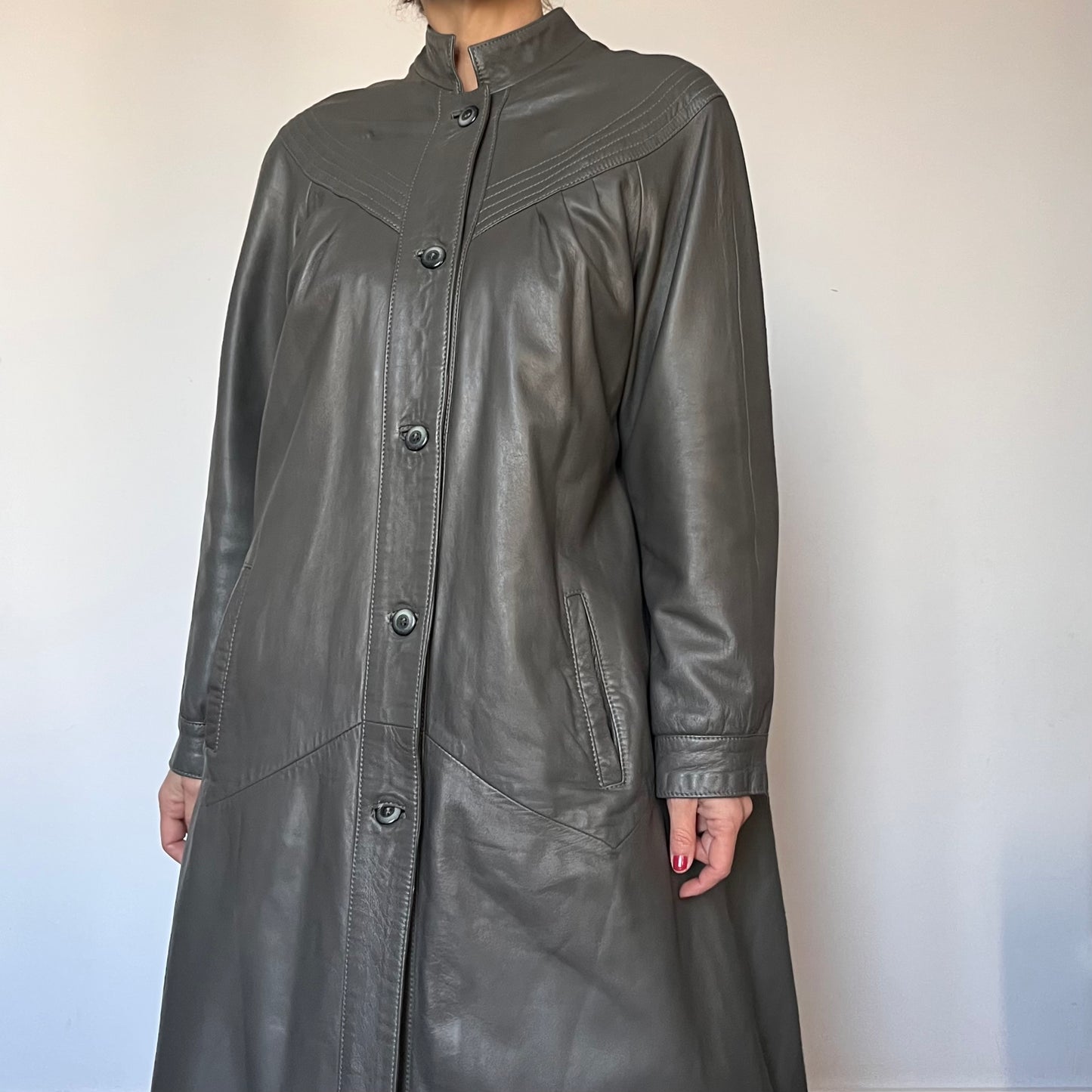 Vintage gray trench coat