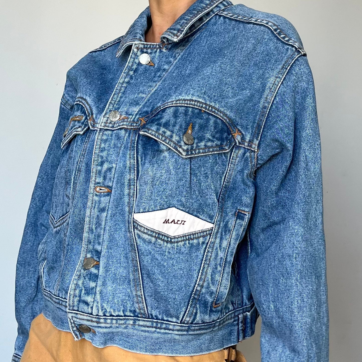 Vintage crop denim jacket