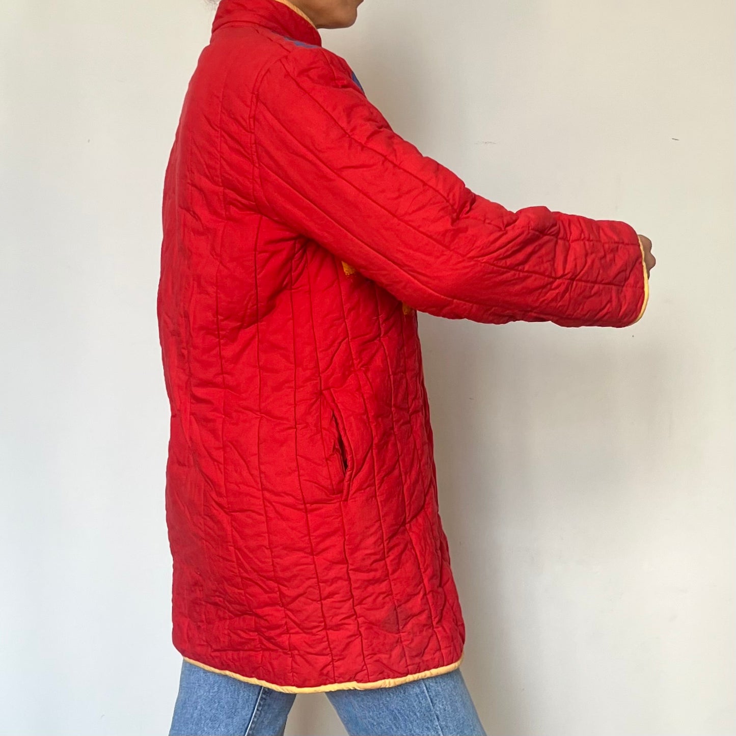 Vintage red quilted Jacket