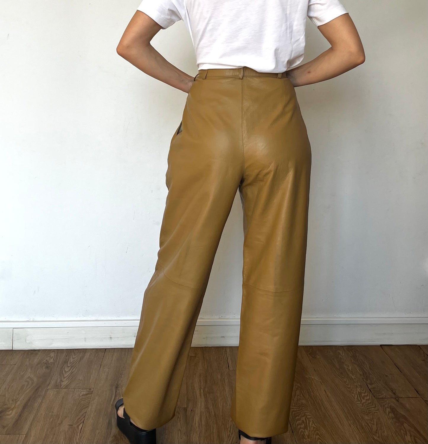 Mustard Leather trousers