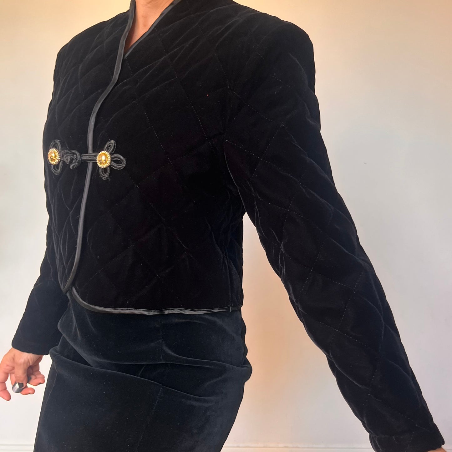 Vintage black Velvet Jacket