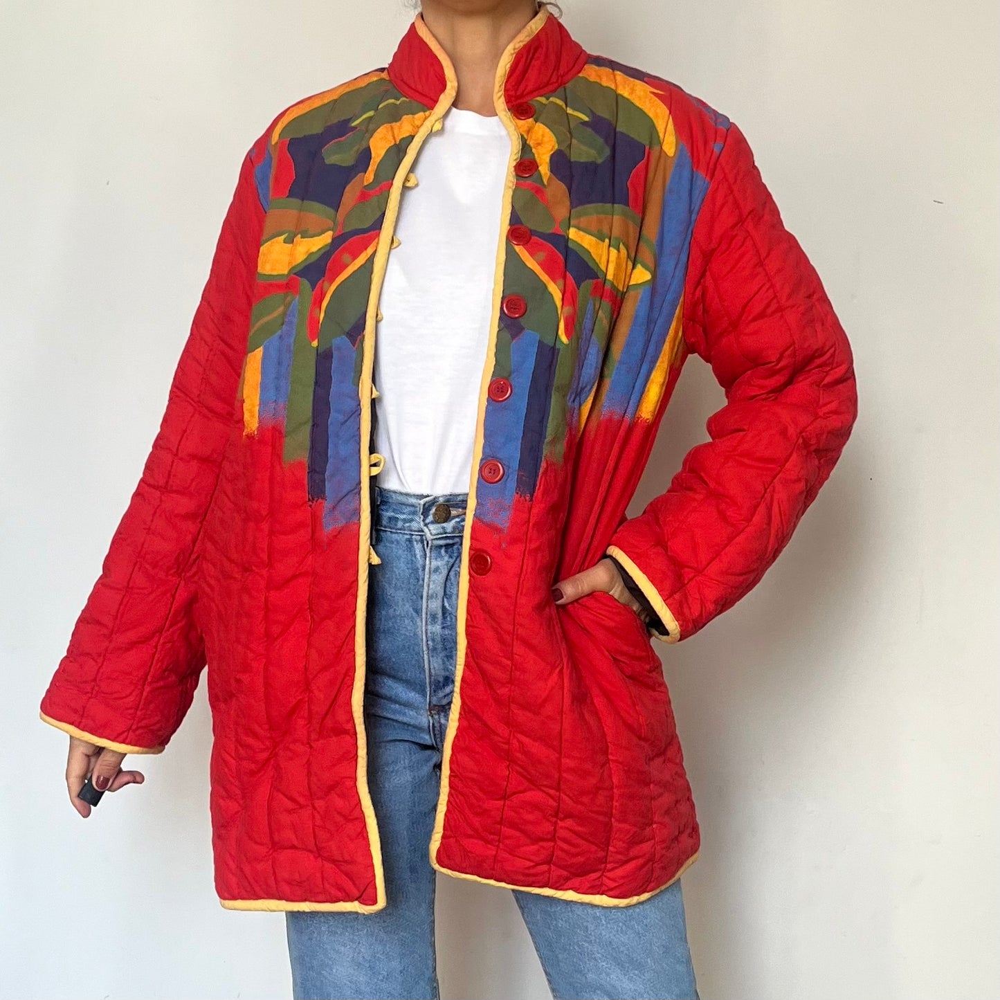 Vintage red quilted Jacket