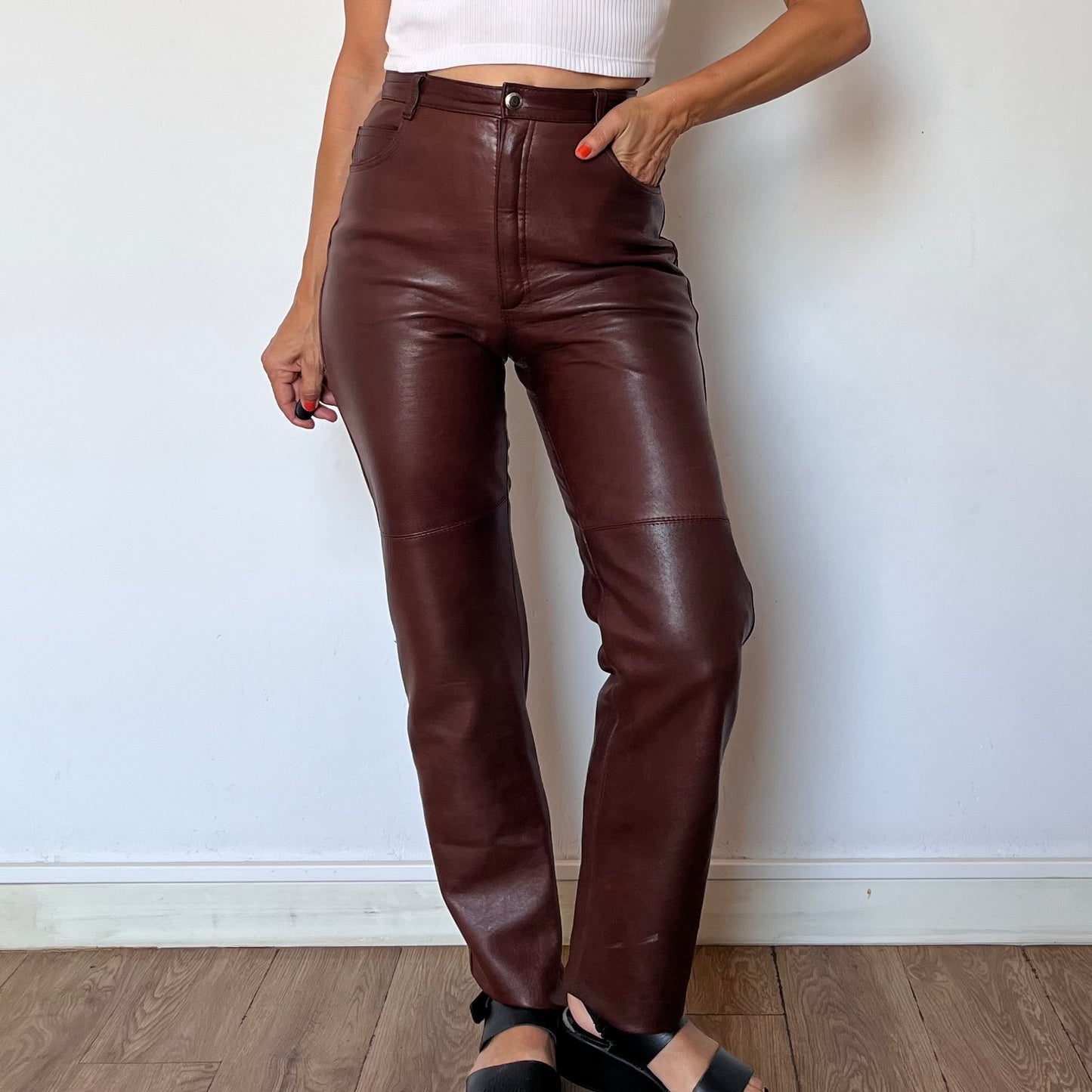 Brown Leather trousers