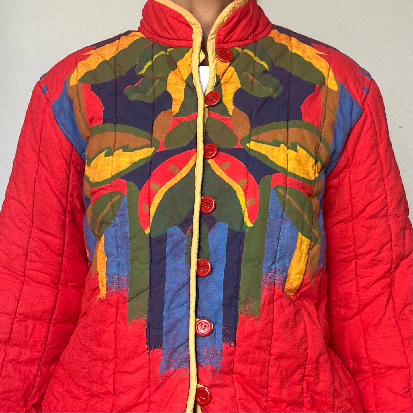 Vintage red quilted Jacket