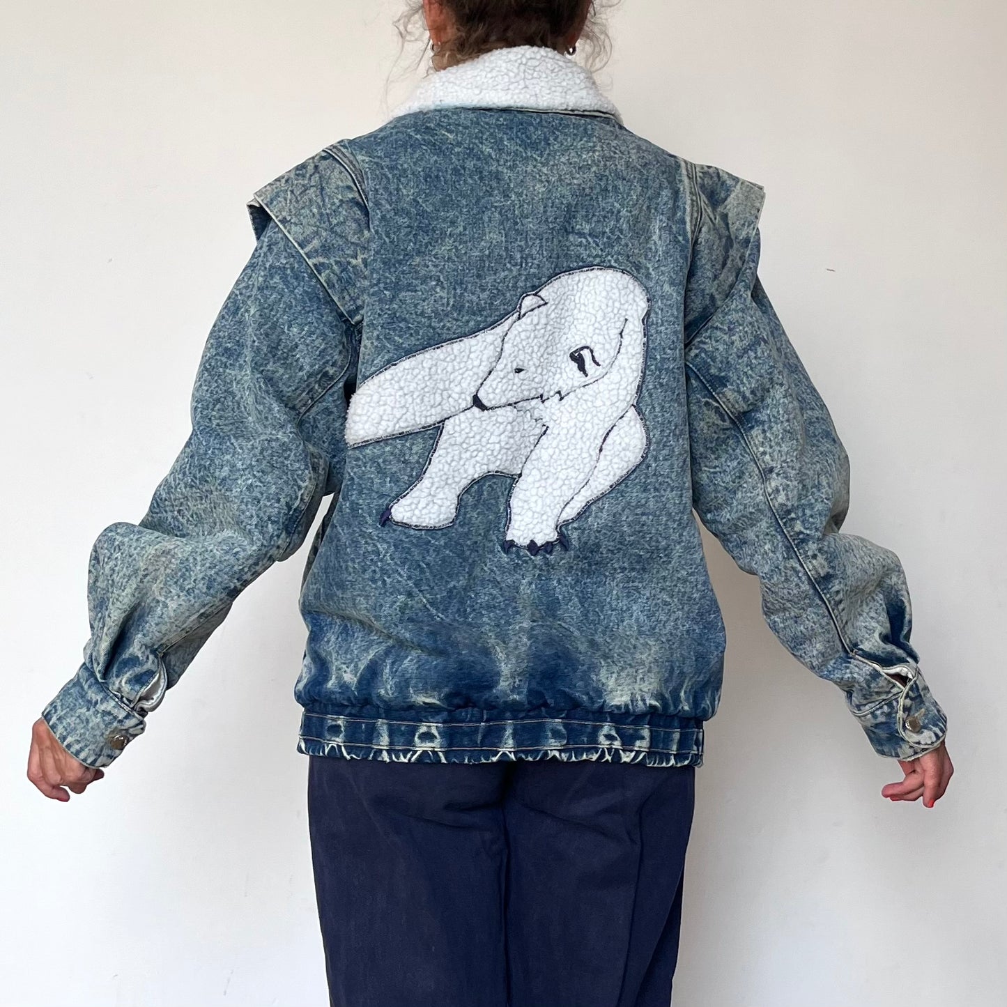 Vintage blue Denim sherpa jacket