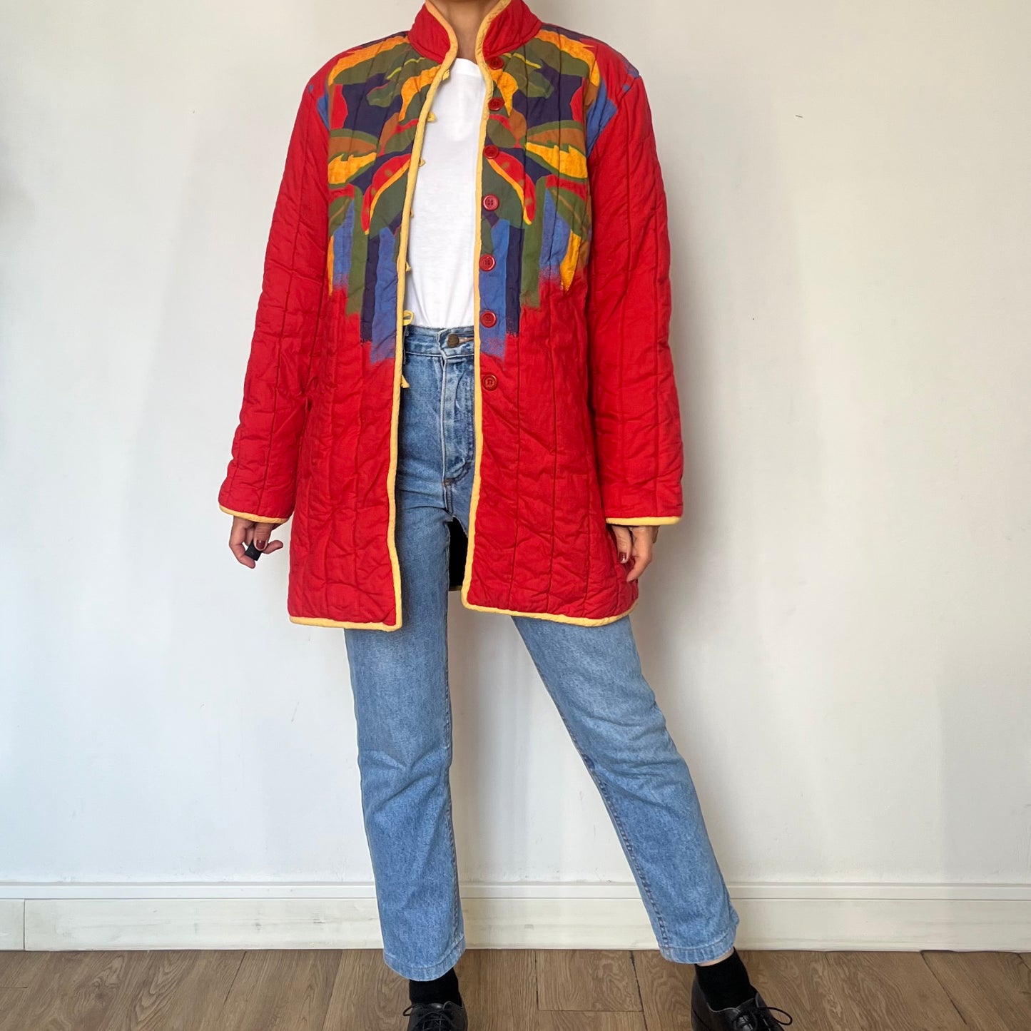 Vintage red quilted Jacket