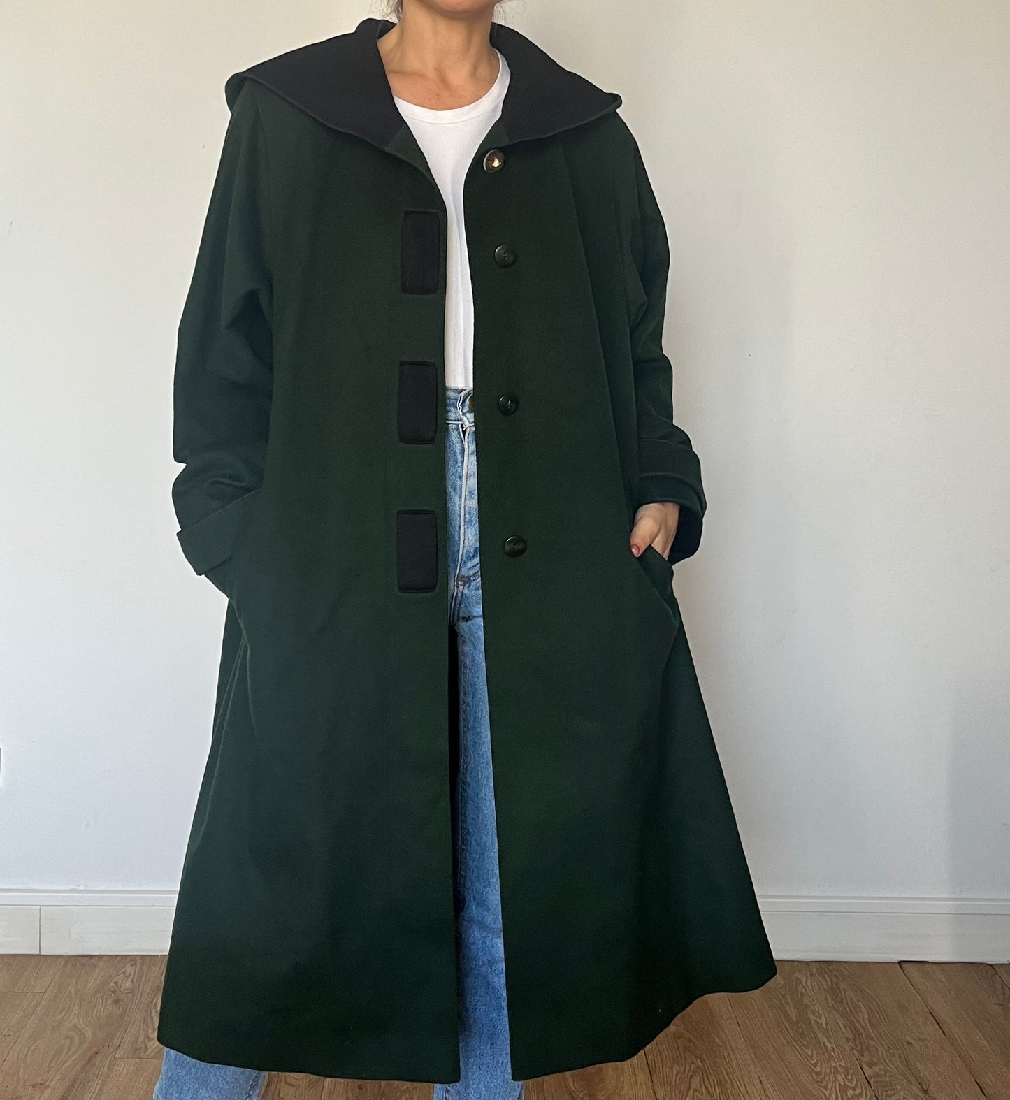 Vintage Austrian Wool Coat with hood