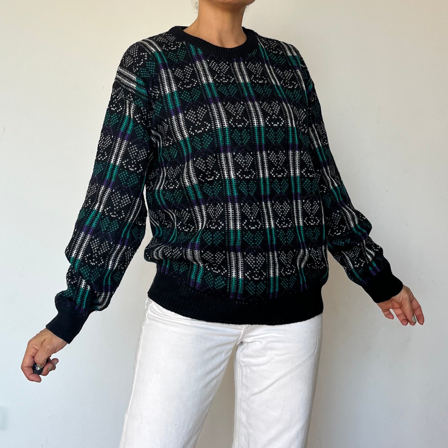 Vintage unisex Plaid Sweater