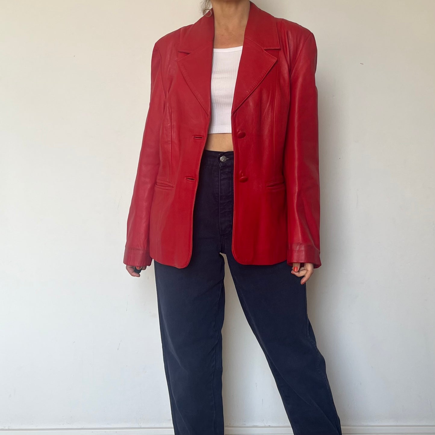 Vintage Red leather jacket
