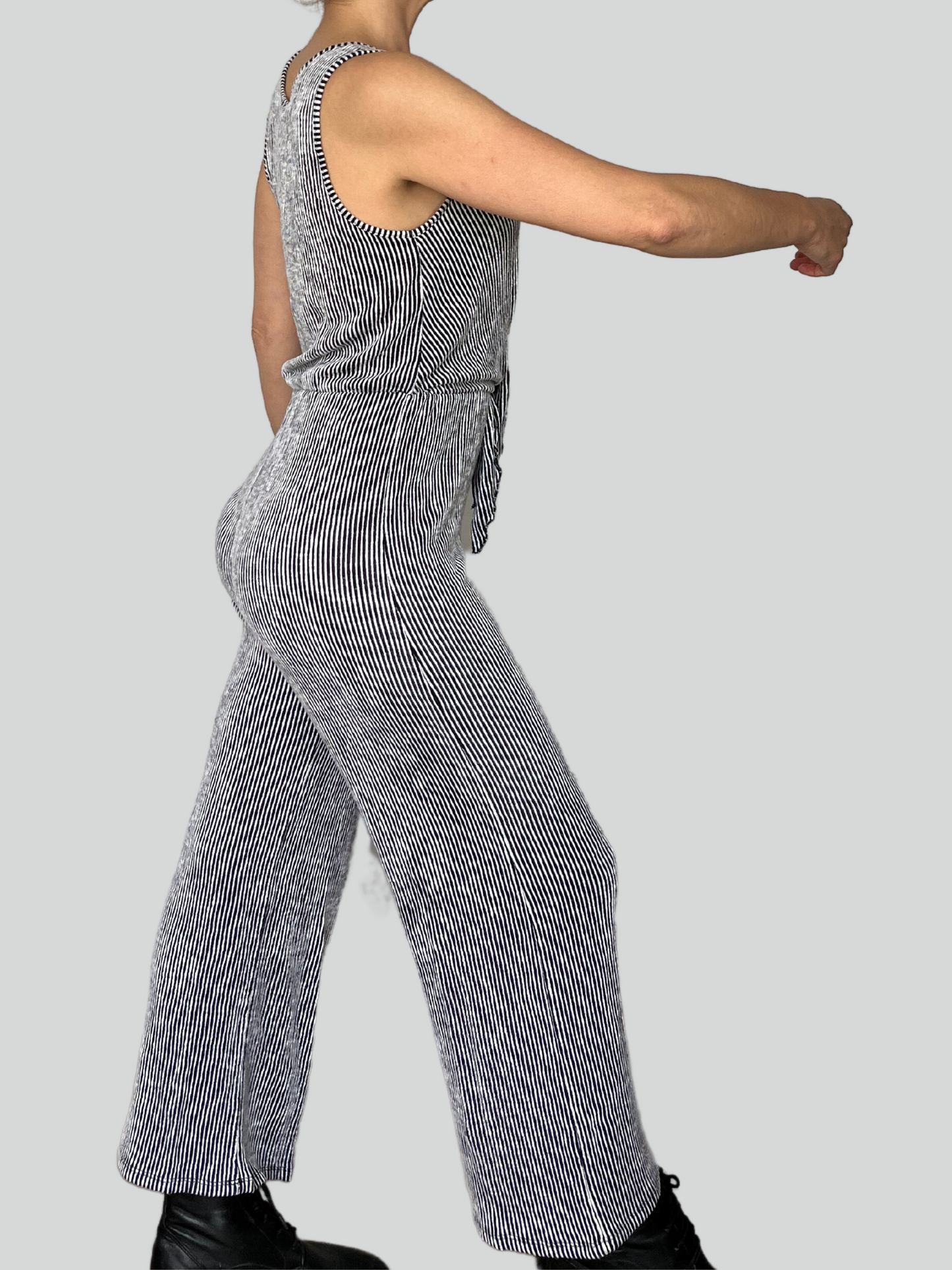 Vintage Striped Jumpsuit