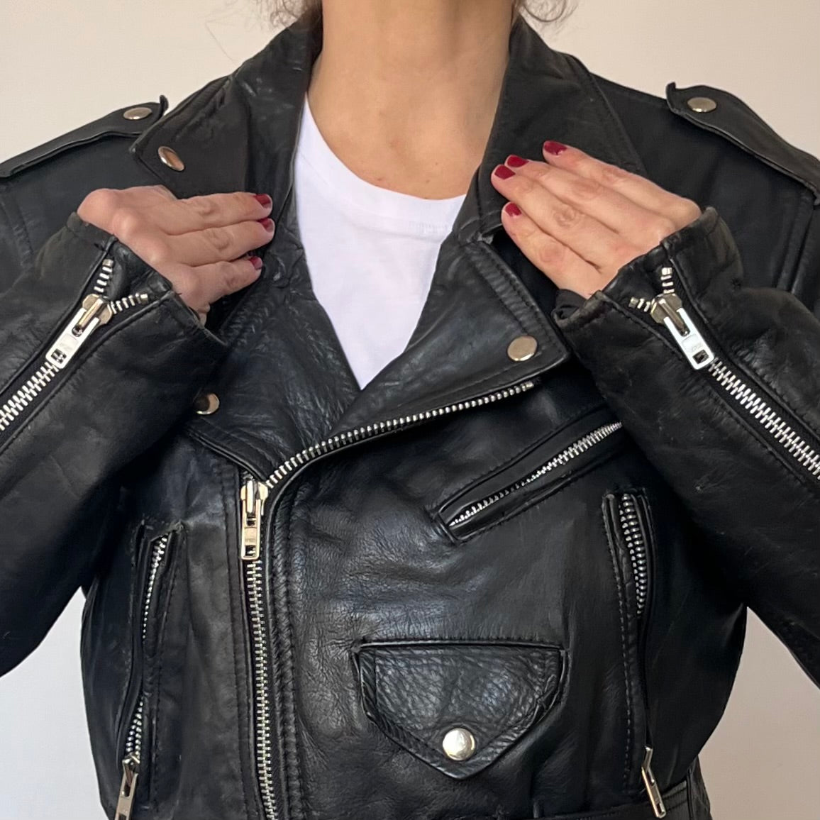 Vintage Biker leather jacket