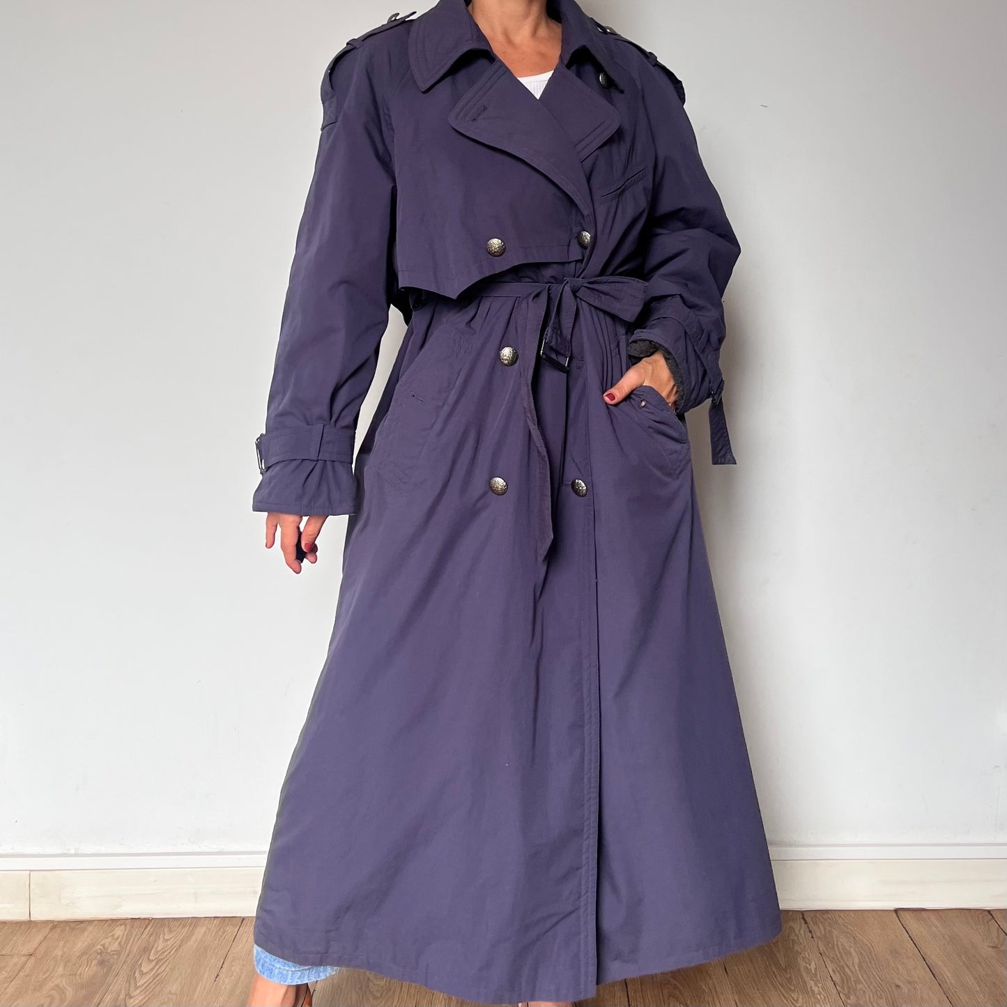 Vintage purple Trench Coat