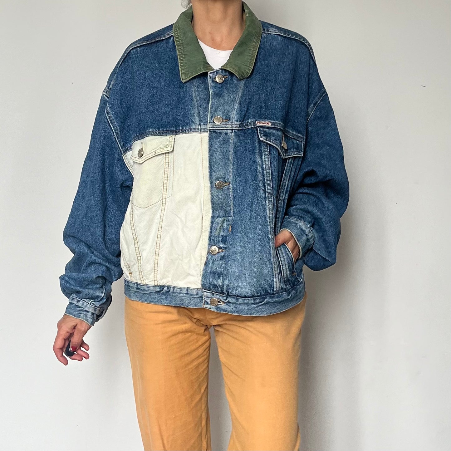 Vintage blue & White Denim jacket by Forage