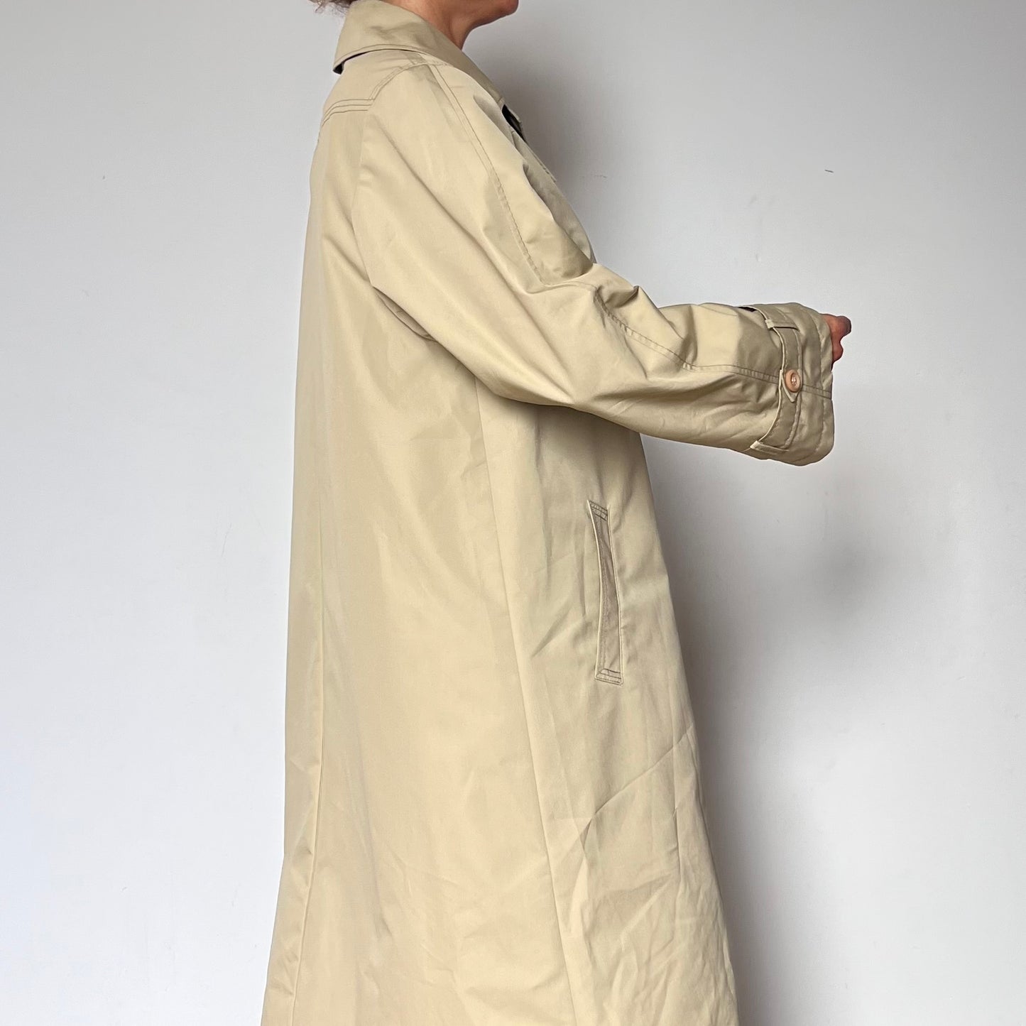 Vintage Waterproof Beige Trench Coat