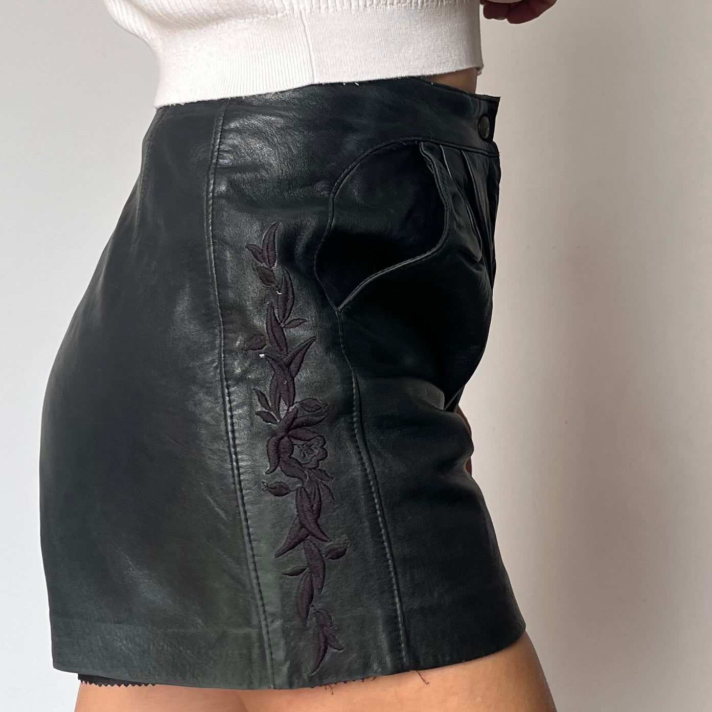 Black Leather shorts