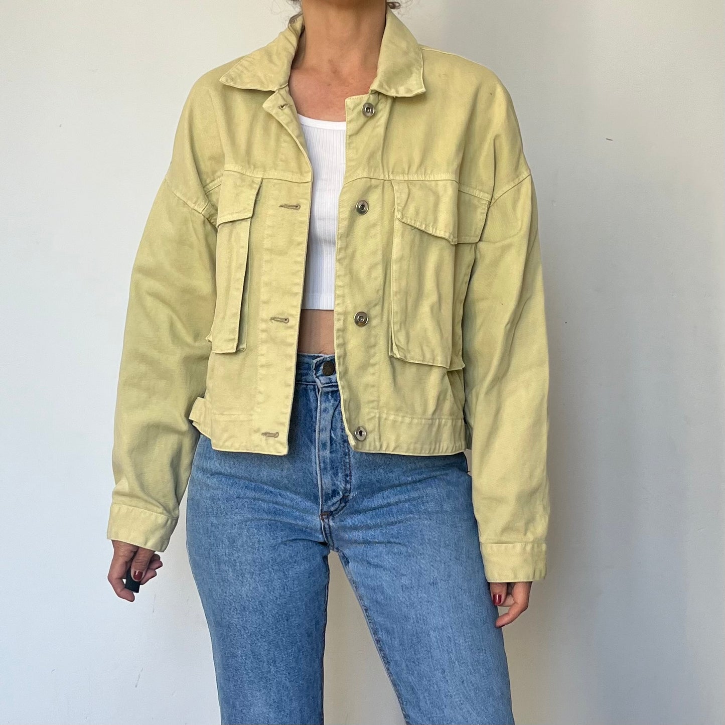 Vintage beige Denim jacket