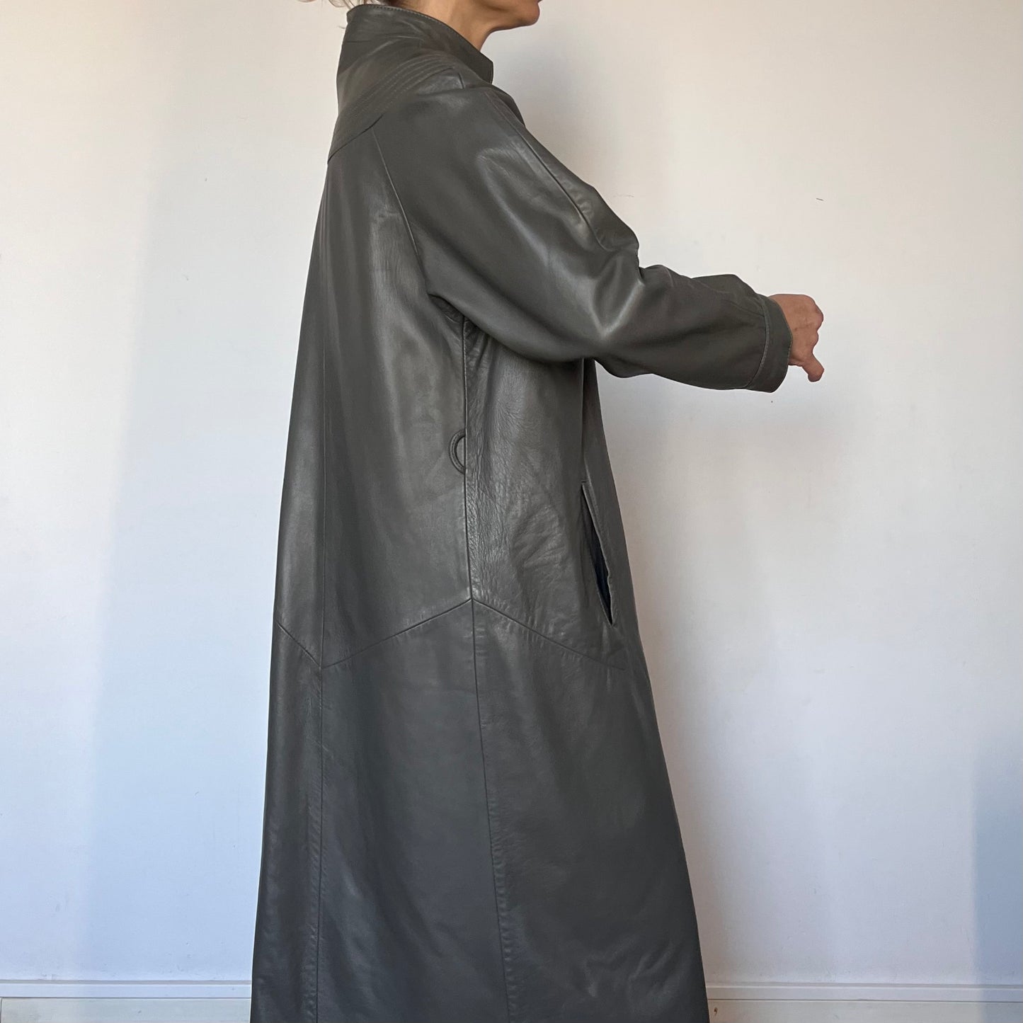 Vintage gray trench coat