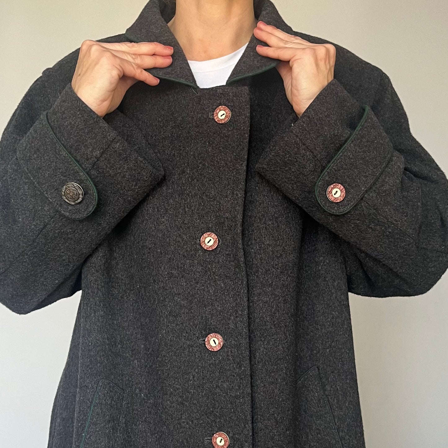 Vintage Austrian Wool Long Coat