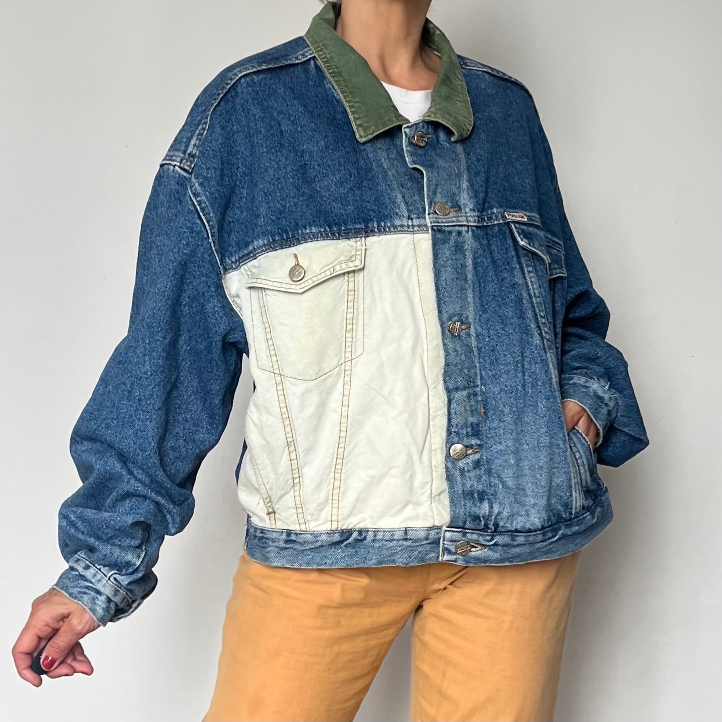 Vintage blue & White Denim jacket by Forage