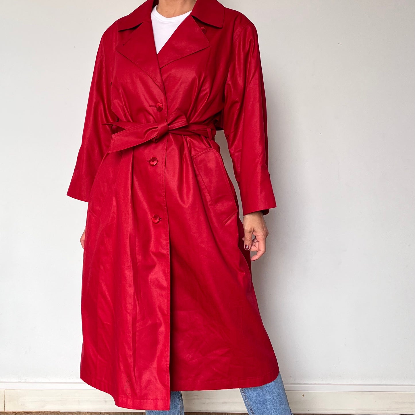 Vintage Red Trench Coat by London Fog