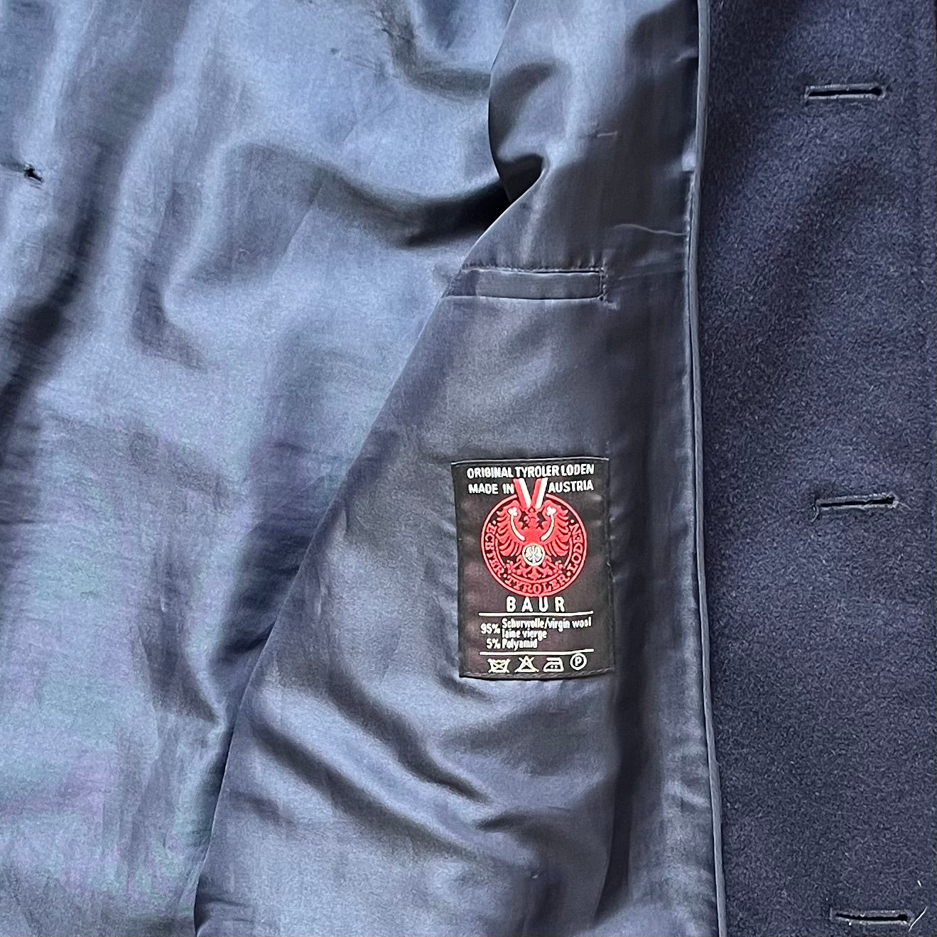 Vintage Austrian blue Wool Coat