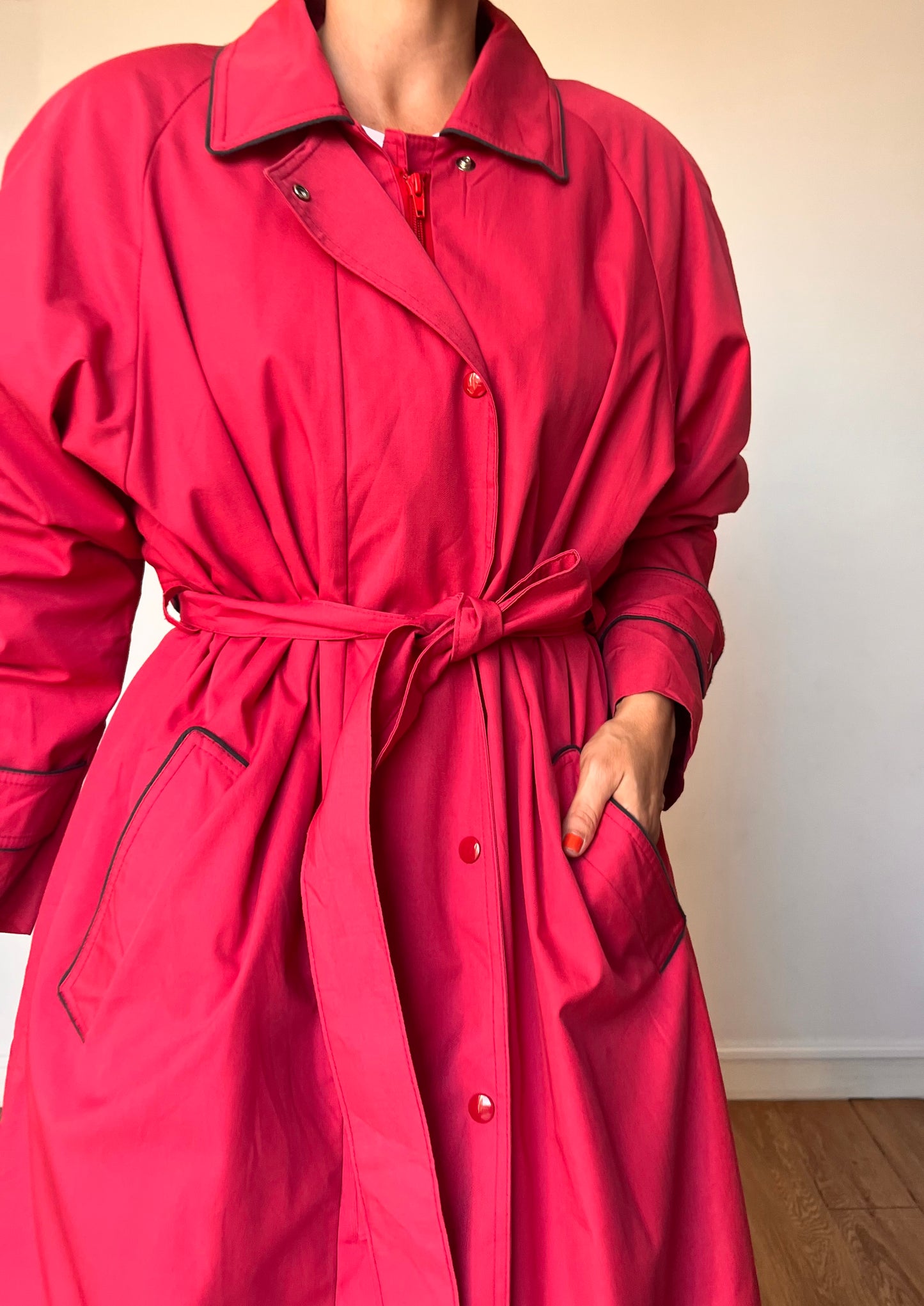 Vintage Fucsia Trench Coat by London Fog