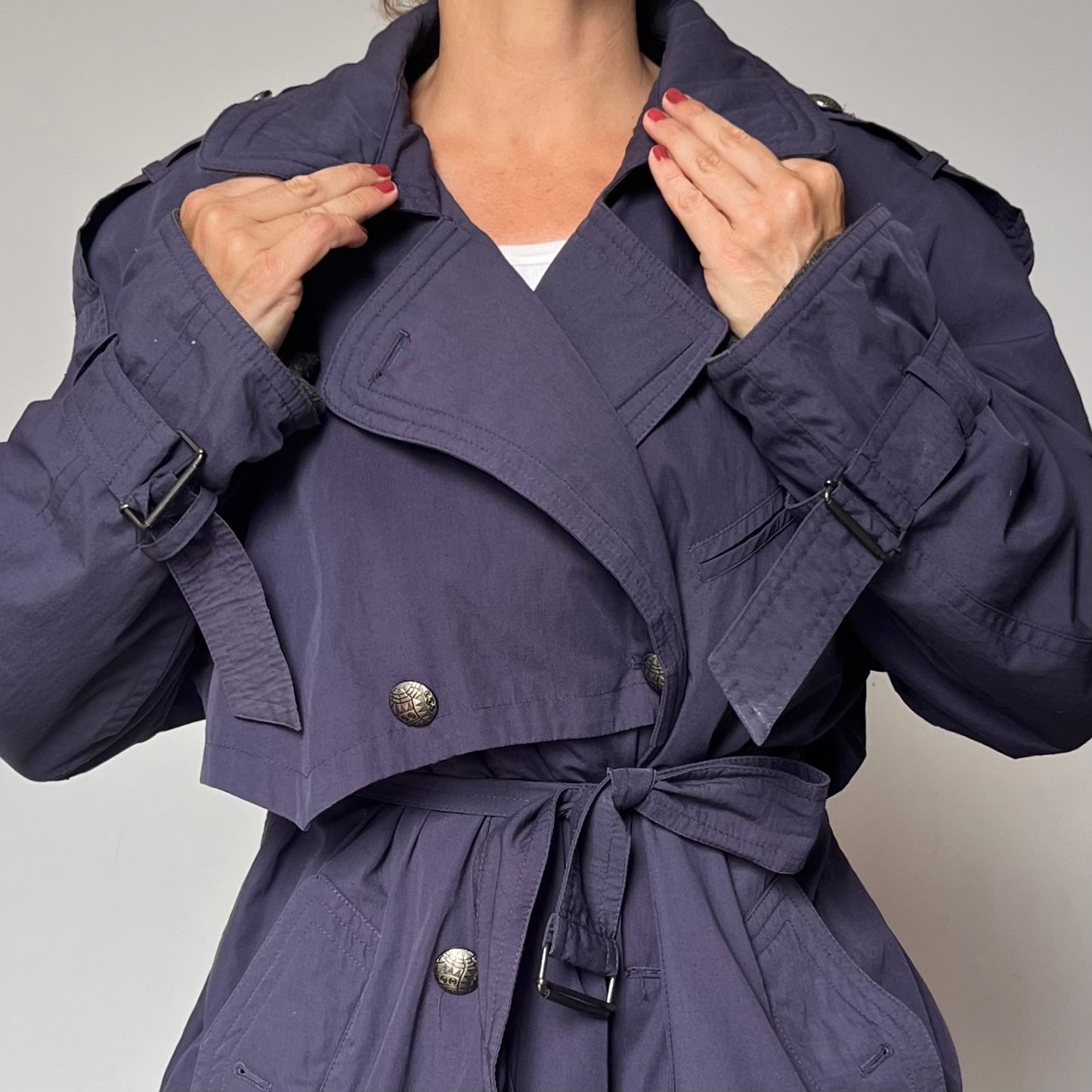 Vintage purple Trench Coat