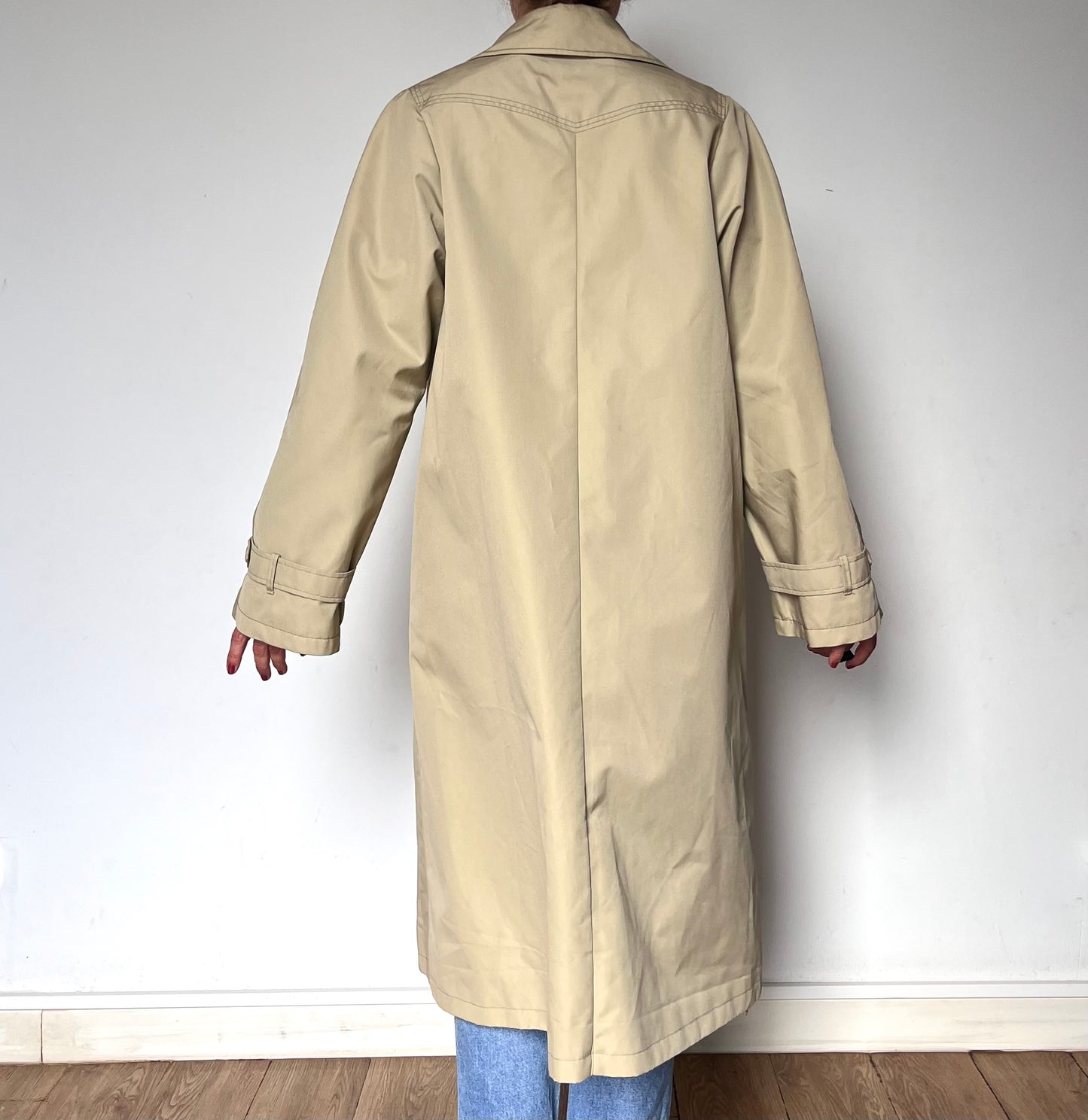 Vintage Waterproof Beige Trench Coat