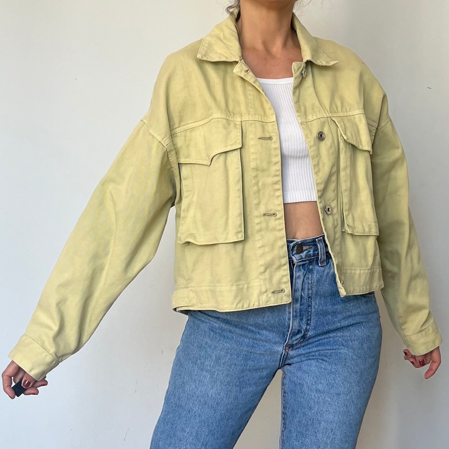 Vintage beige Denim jacket