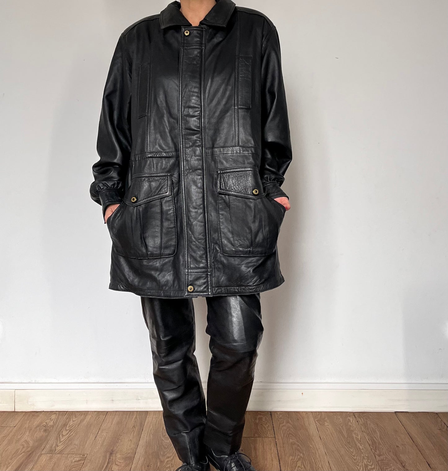Black leather jacket