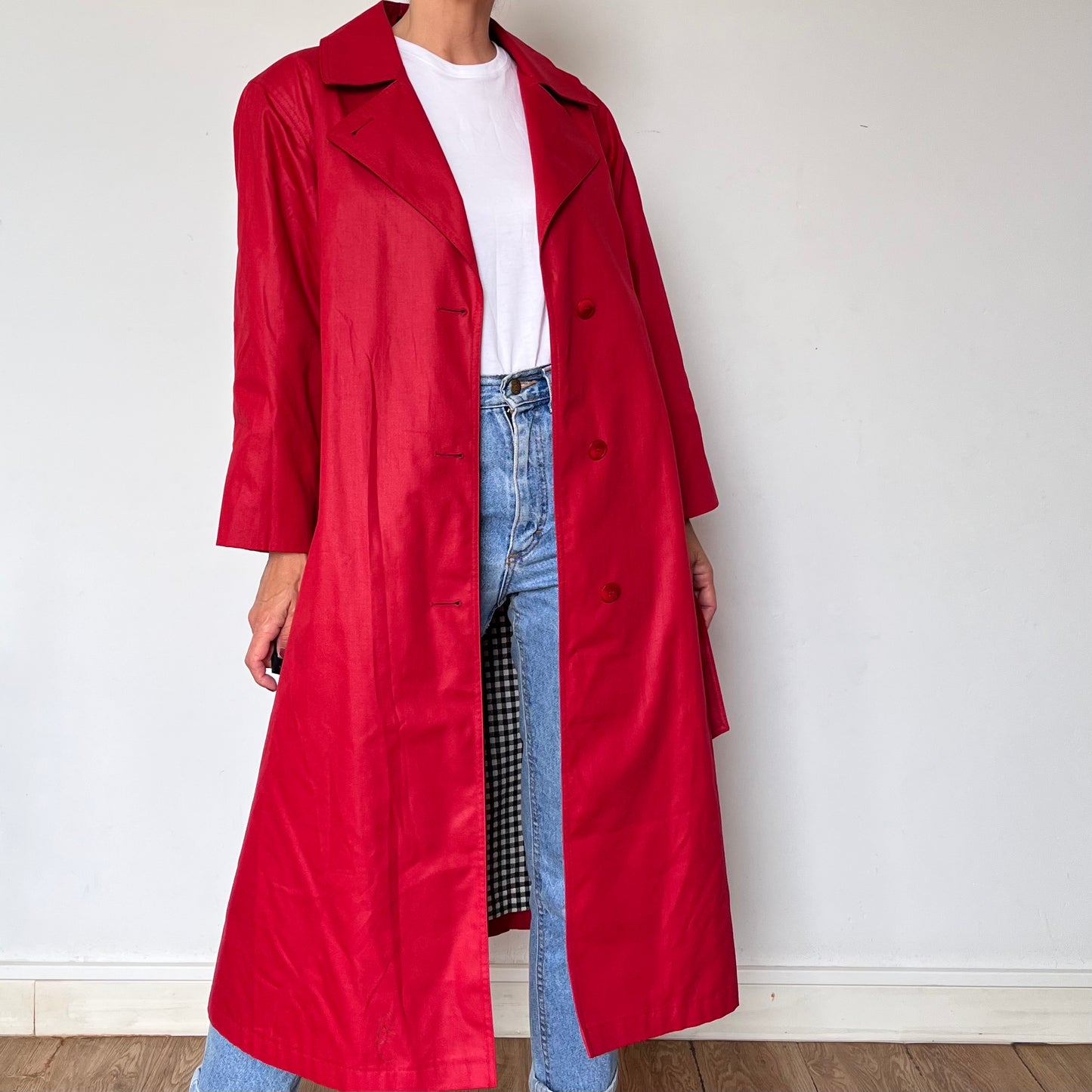 Vintage Red Trench Coat by London Fog