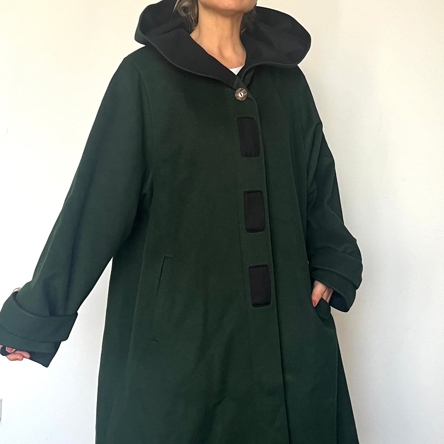 Vintage Austrian Wool Coat with hood