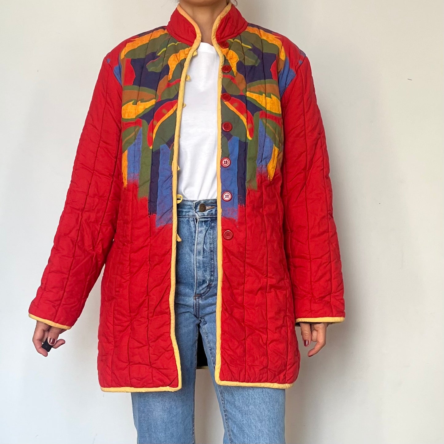 Vintage red quilted Jacket
