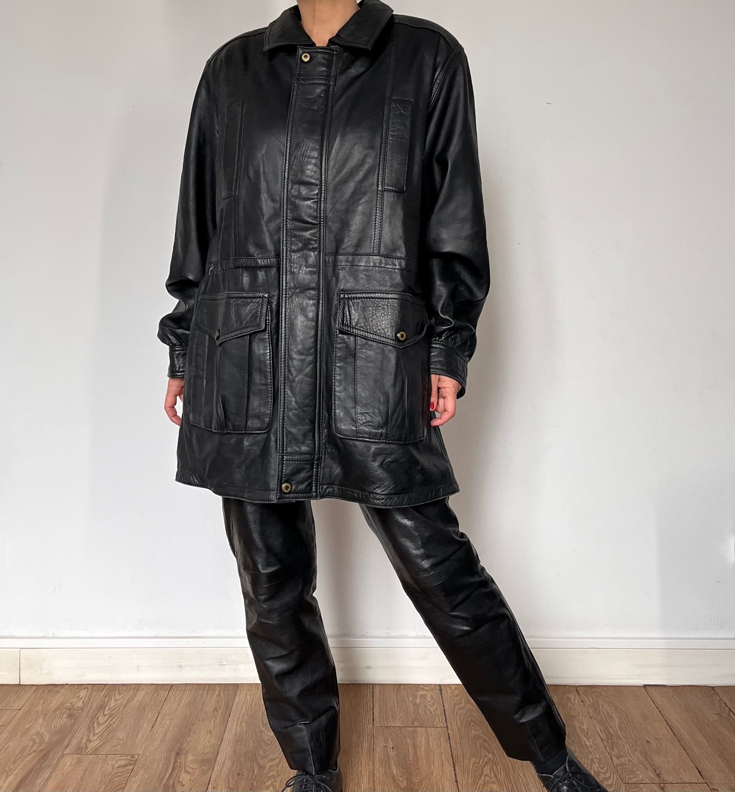 Black leather jacket