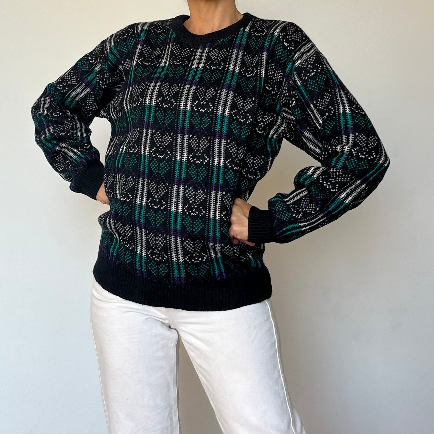 Vintage unisex Plaid Sweater