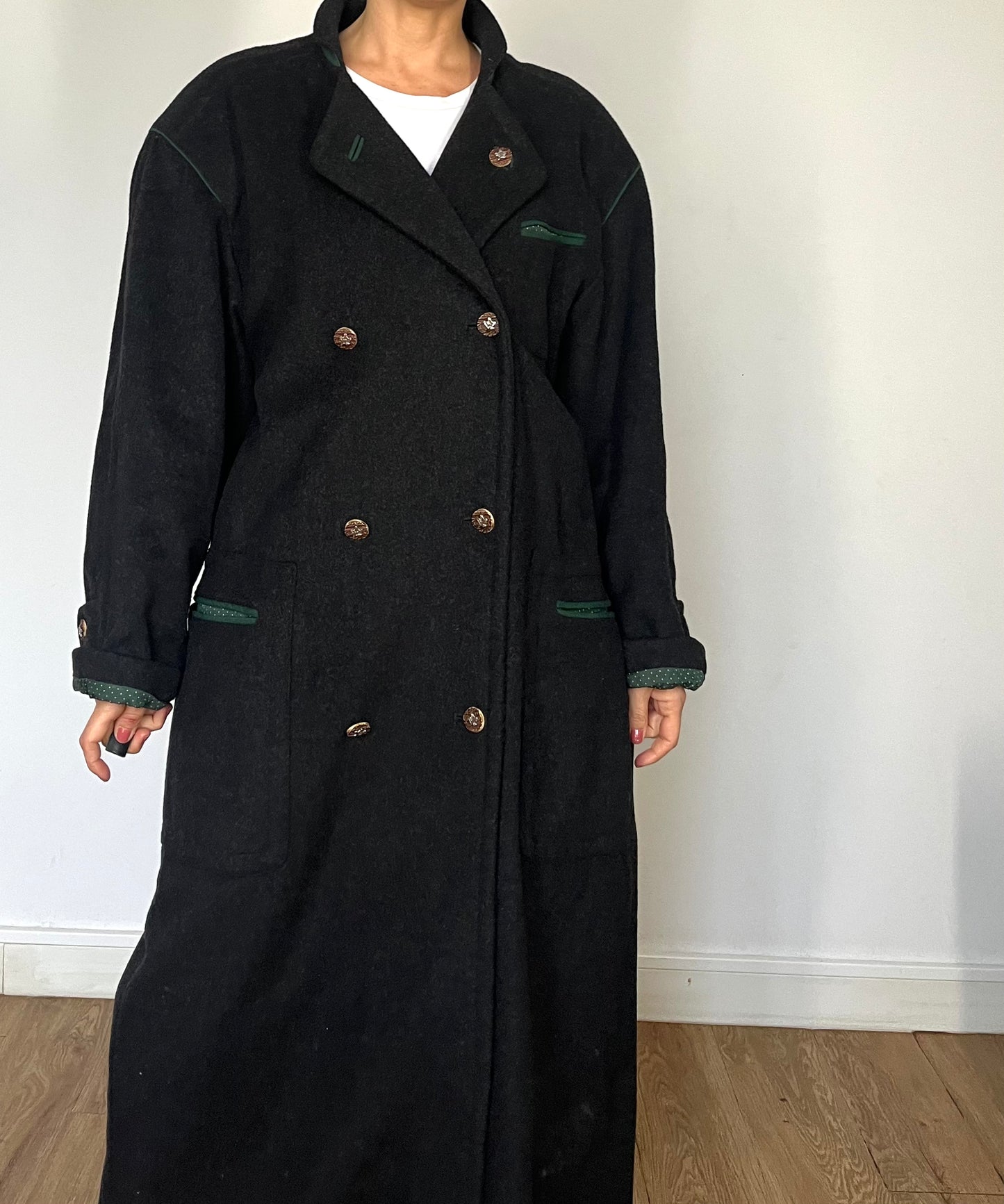 Vintage Austrian Wool Long Coat