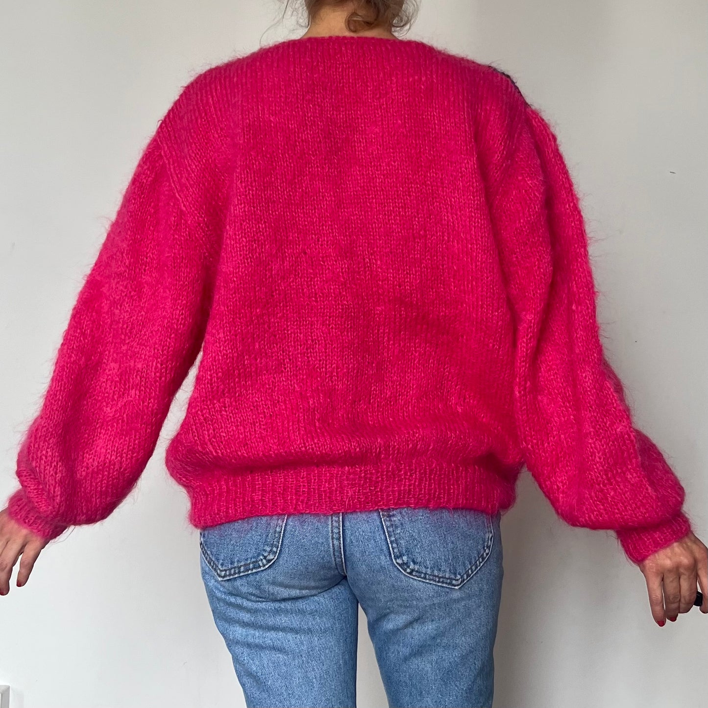 Vintage Mohair Fuchsia Sweater