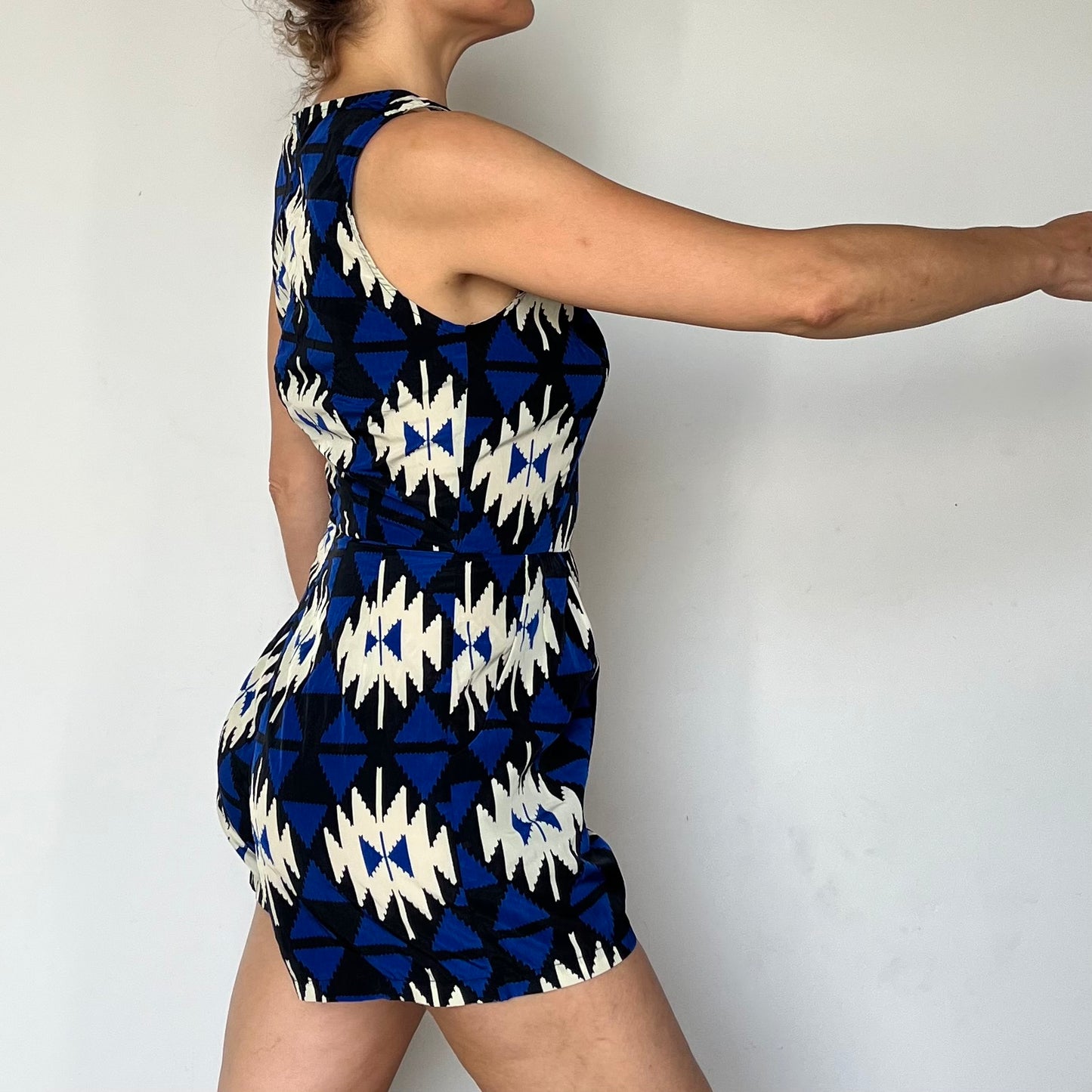Vintage Woman Romper with pockets
