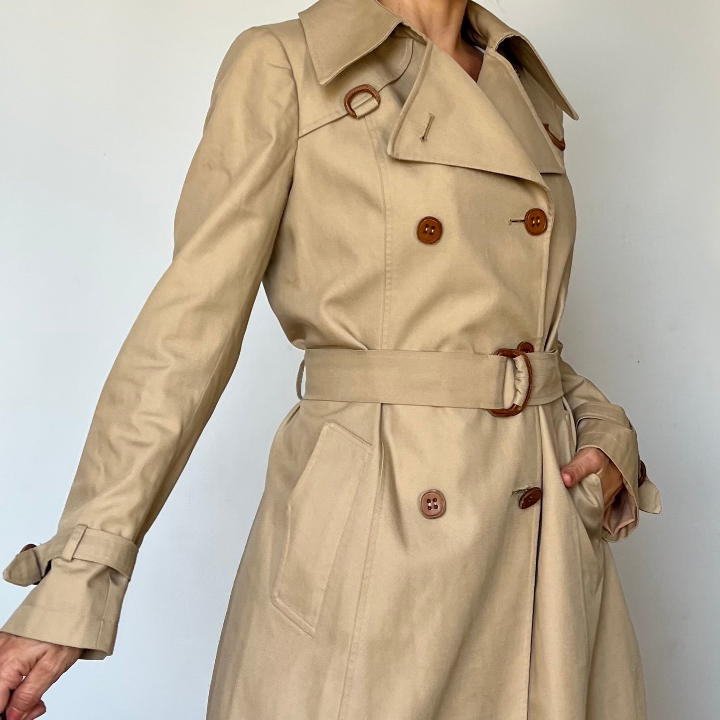 Vintage Beige Trench Coat