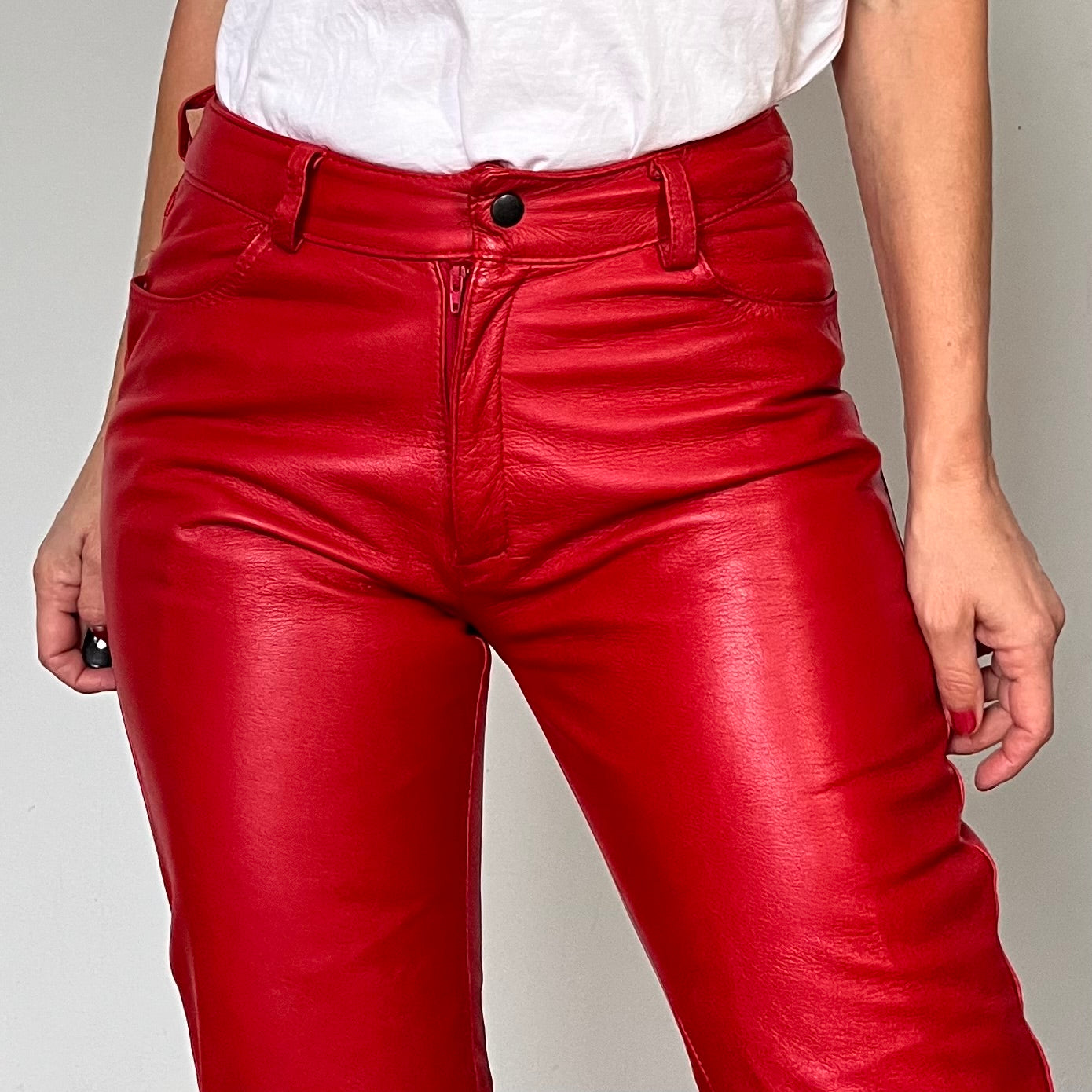 Red Leather trousers