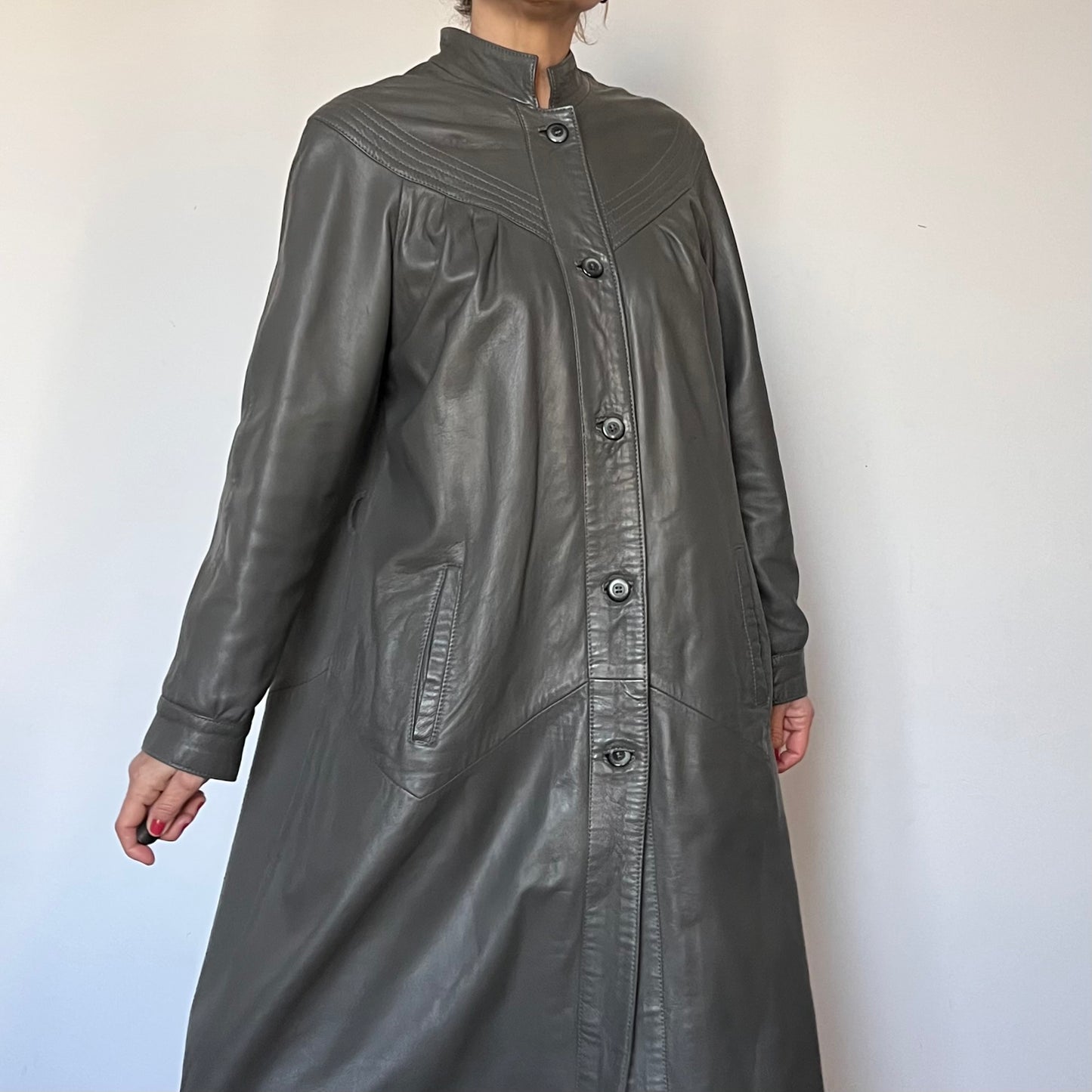 Vintage gray trench coat